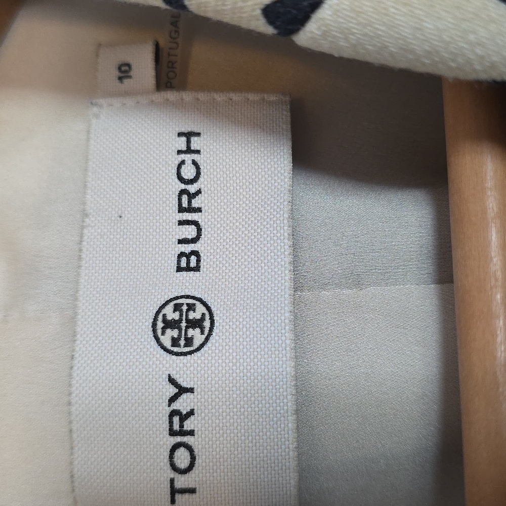 Tory Burch Jacket Blazer Cream with Black Floral Motif - Picture 5 of 10